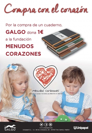 Galgo colabora con la Fundación Menudos Corazones