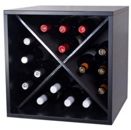 Estantería botellero para 16 botellas de vino, modelo Monastrell, con 4 divisiones