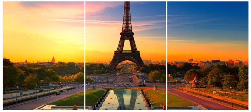 Siente París en un lienzo único