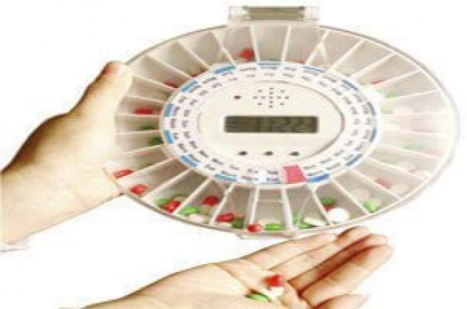 Pastillero semanal 4 tomas como dispensador de medicamentos electronico