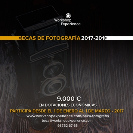 DA COMIENZO LA II EDICIÓN DE LAS BECAS DE FOTOGRAFÍA EN WORKSHOP EXPERIENCE PARA EL 2017-1018