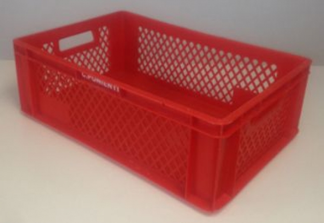 Caja de plástico cárnica, es robusta y cumple la normativa