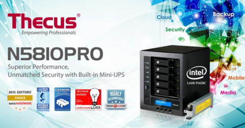 La nueva generación NAS: El galardonado Thecus N5810PRO equipado con Mini-UPS ahora disponible globalmente