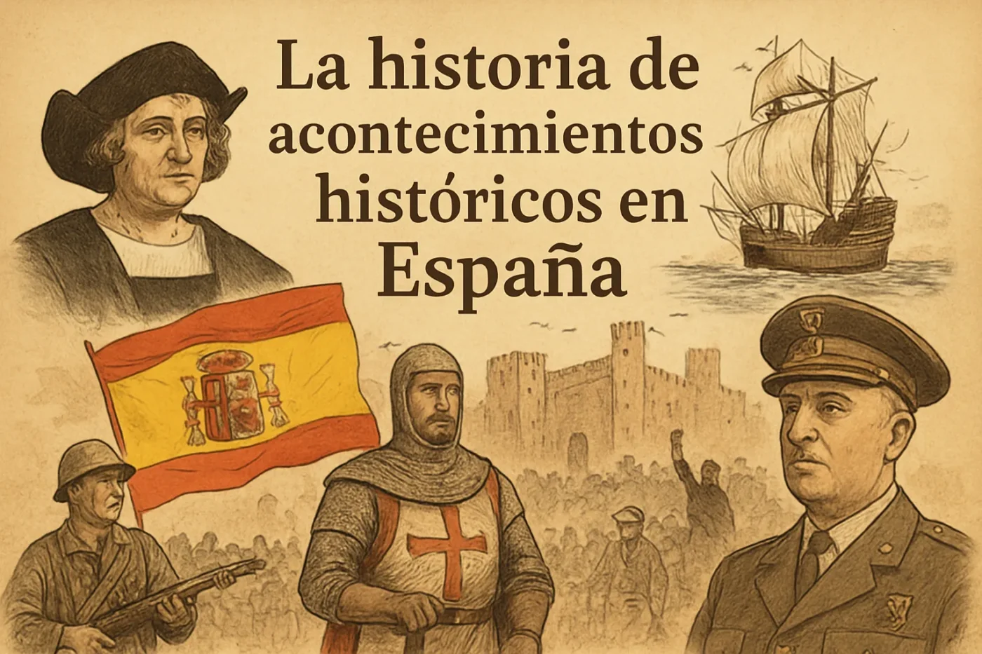 La historia de acontecimientos históricos en España