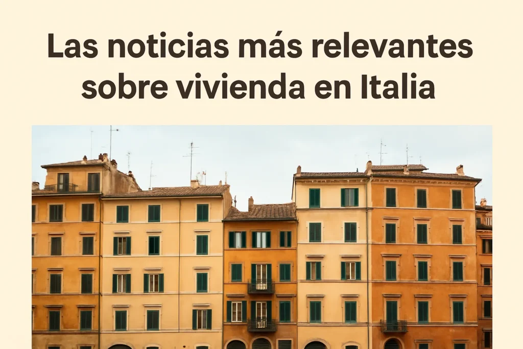 Las noticias más relevantes sobre vivienda en Italia